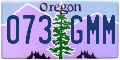 OR license plate 073GMM