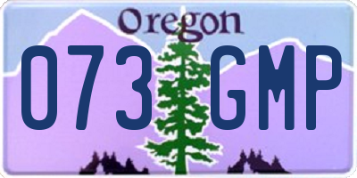 OR license plate 073GMP