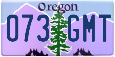 OR license plate 073GMT