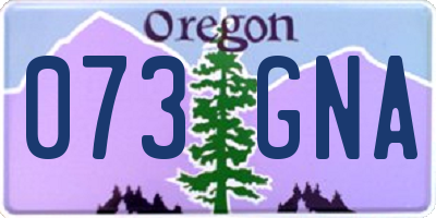 OR license plate 073GNA