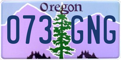 OR license plate 073GNG