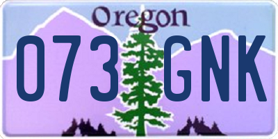 OR license plate 073GNK