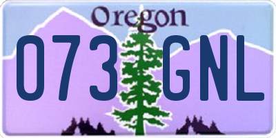 OR license plate 073GNL