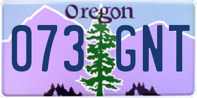 OR license plate 073GNT