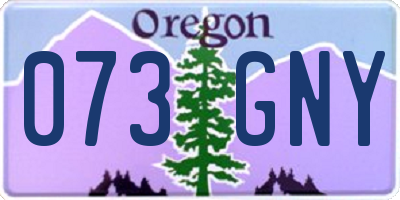 OR license plate 073GNY