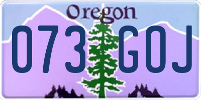 OR license plate 073GOJ