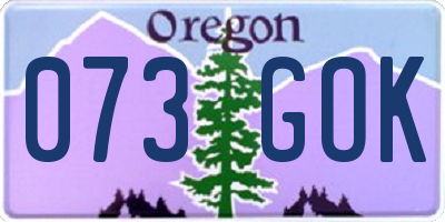 OR license plate 073GOK