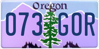 OR license plate 073GOR