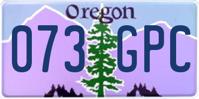OR license plate 073GPC