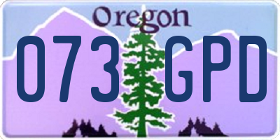 OR license plate 073GPD