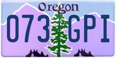 OR license plate 073GPI