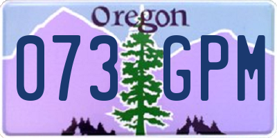 OR license plate 073GPM
