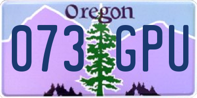 OR license plate 073GPU