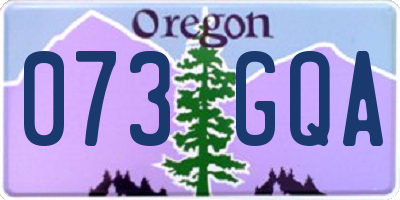 OR license plate 073GQA