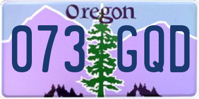 OR license plate 073GQD