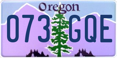 OR license plate 073GQE