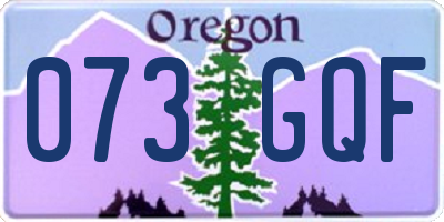 OR license plate 073GQF