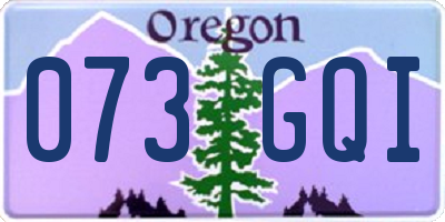 OR license plate 073GQI