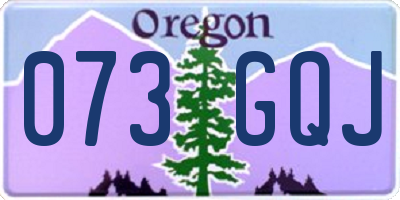 OR license plate 073GQJ