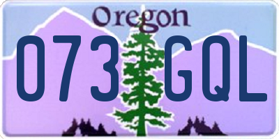 OR license plate 073GQL