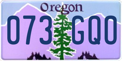 OR license plate 073GQO