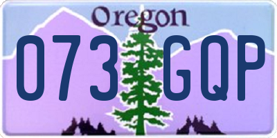 OR license plate 073GQP
