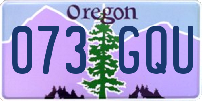 OR license plate 073GQU
