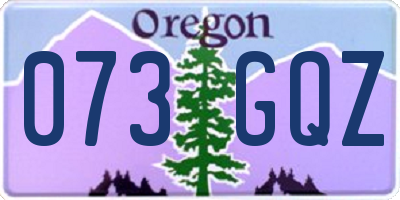 OR license plate 073GQZ