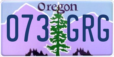 OR license plate 073GRG