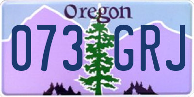 OR license plate 073GRJ