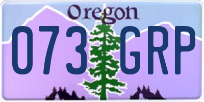 OR license plate 073GRP