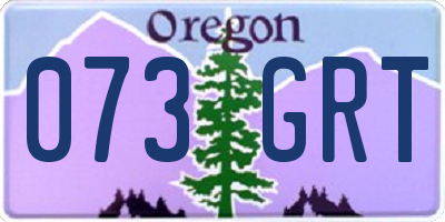 OR license plate 073GRT