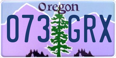 OR license plate 073GRX