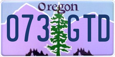 OR license plate 073GTD