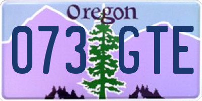 OR license plate 073GTE