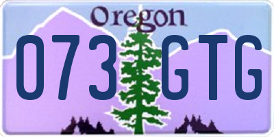 OR license plate 073GTG