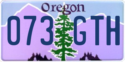 OR license plate 073GTH