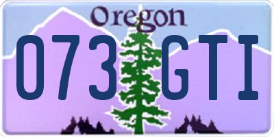 OR license plate 073GTI