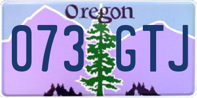 OR license plate 073GTJ