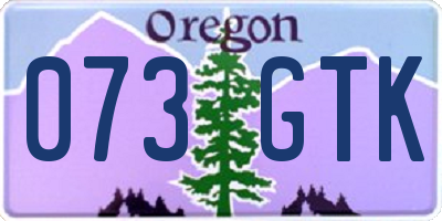 OR license plate 073GTK