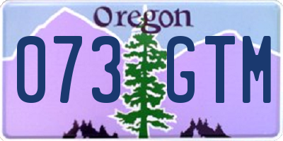 OR license plate 073GTM