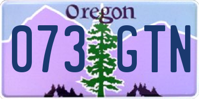 OR license plate 073GTN