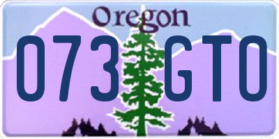 OR license plate 073GTO
