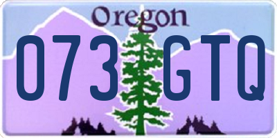 OR license plate 073GTQ