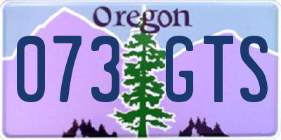 OR license plate 073GTS