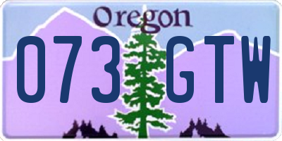OR license plate 073GTW