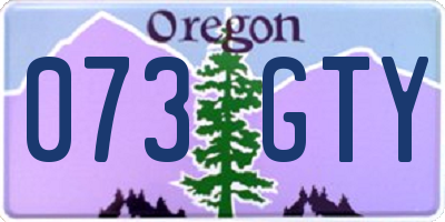 OR license plate 073GTY