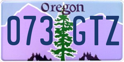 OR license plate 073GTZ