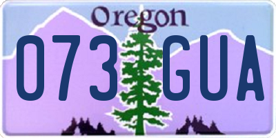 OR license plate 073GUA