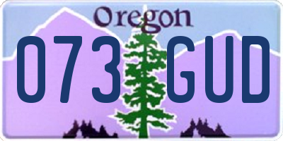 OR license plate 073GUD